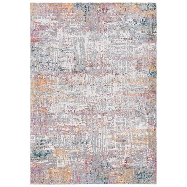 Safavieh 8 x 10 ft. Crystal Power Loomed Rectangle Area Rug Beige & Rust CRS723B-8 - main